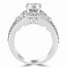 1.20 ct Ladies Round Cut Diamond Semi Mounting Engagement Ring in 14 kt White Gold